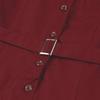 Women's Single-Breasted Wide-Skirted Retro-Style Waist-Cinched Solid-Colour Dress
