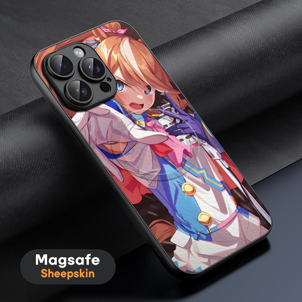 Pretty Derby Anime Hot Game Phone Case For iPhone 16 15 14 13 12 11 Plus Pro Max  High-end Luxury Magsafe Sheepskin
