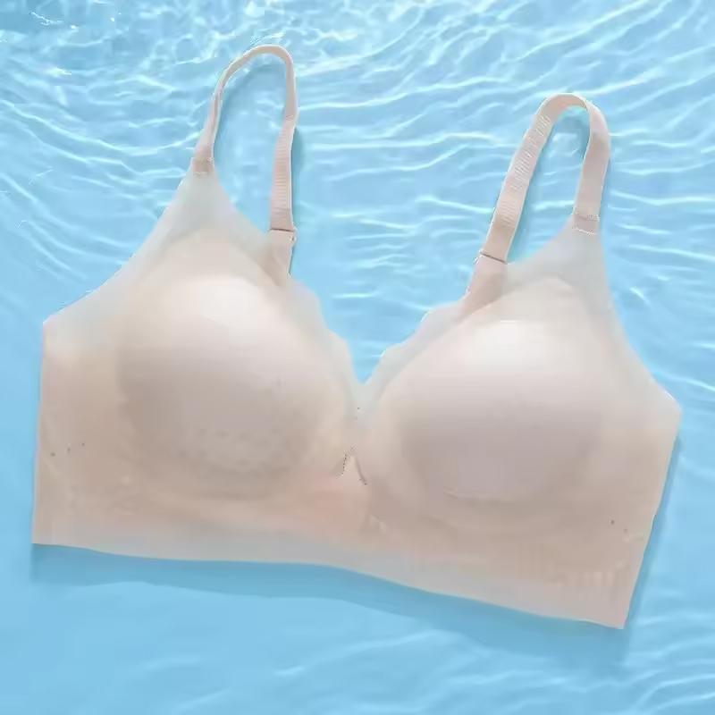 All Of Me Summer Ultra-thin Ice Silk Bras Underwear Women's Seamless No Steel Ring Gathering Bralette Ladies' Cool Feeling Breathable Bras