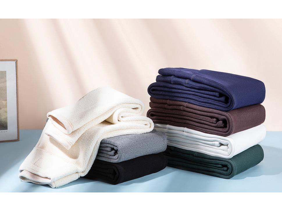 Women's Fleece-lined Cotton Yoga Pants - Warm, Thick, Autumn/Winter Wear