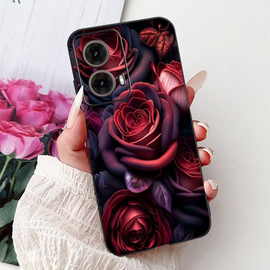 Case For Motorola Moto G35 Cover XT2433-5 Popular Flower Painted Soft Silicone Shockproof Coque For Moto G55 G75 G85 5G TPU Capa
