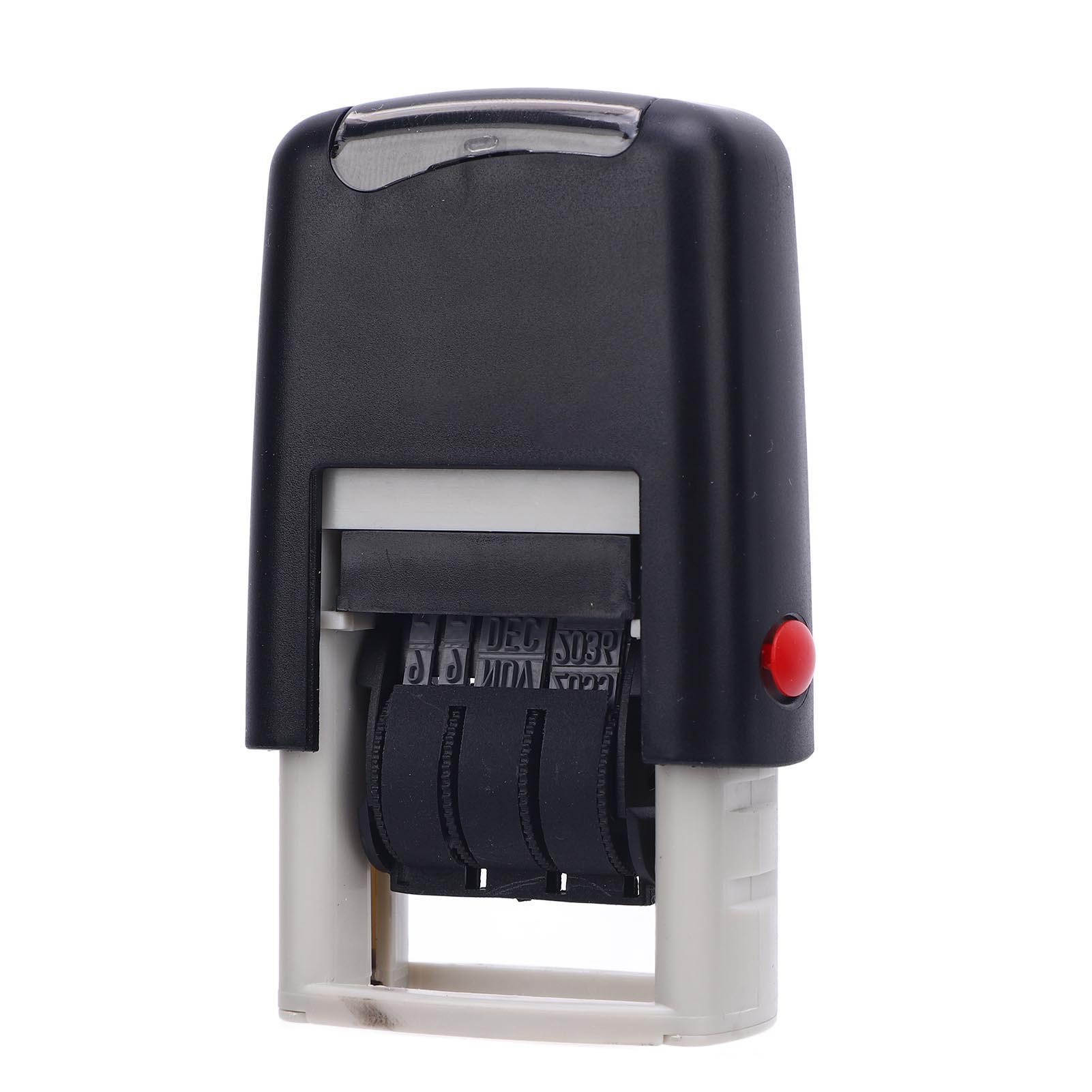 

Датер 25x2.8мм Английская Дата Четкий Оттиск Быстросохнущий Регулируемый Самонаборный Штамп чёрный