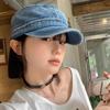 Vintage Baseball Hat Flat Top Cadet Cap Korean Peaked Cap  Men Women