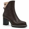 Botín Marrón Con Tacón Y Detalle Beige Montevita Florencia 105394