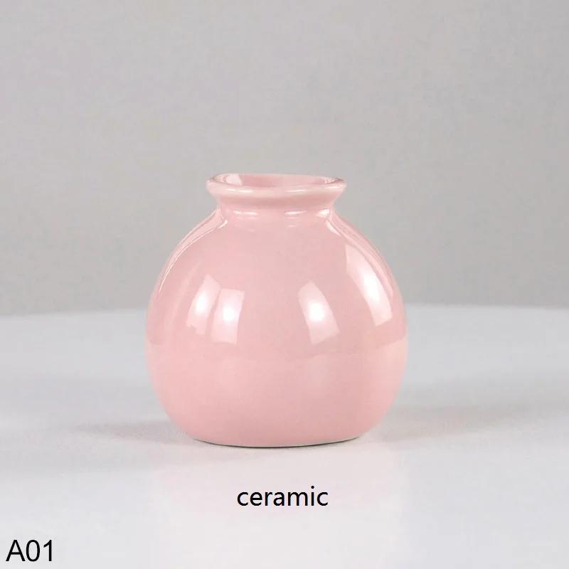 Mini White Pink Ceramics Vase Round Spiral Vase Nordic Creative Flower Arrangement Vases For Home Living Room Coffee Table Decor