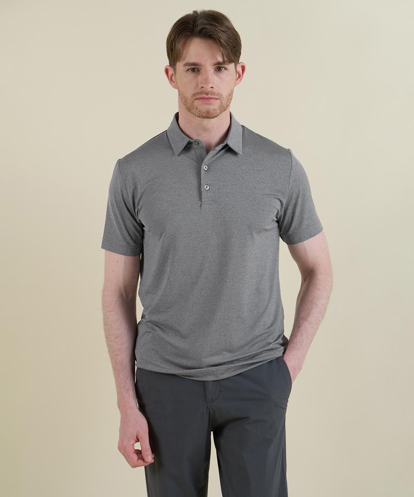 PANICALE Grey Aerocool Stretch Polo Shirt