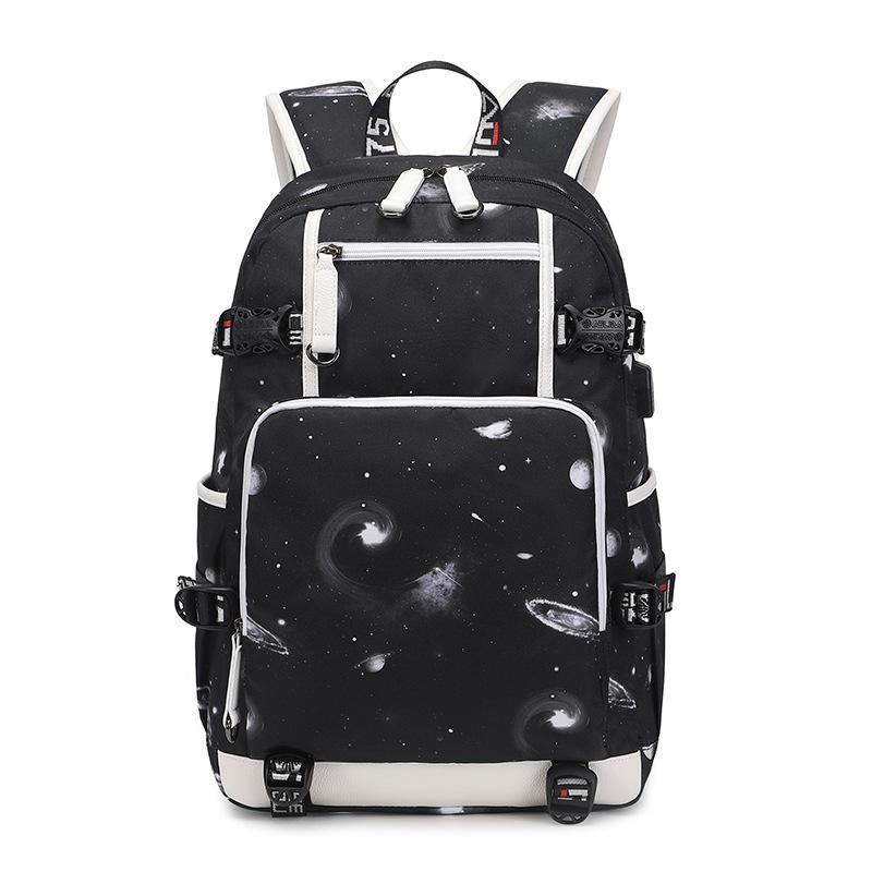 Large Capacity Backpack Men Laptop Backpacks 15.6 Oxford Galaxy Pattern High School Bags Teen College Boy Gril Student Backpack