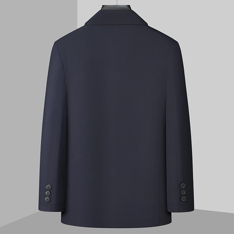 Осенне-зимняя куртка из шелка Mulberry с лацканами для деловых людей среднего возраста — фото 4