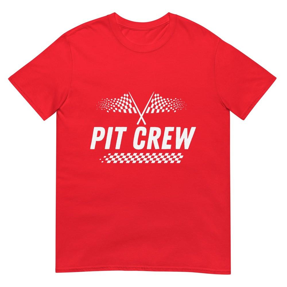 Pit Crew Race Car Checkered Flag Racing Car Family Birthday Tshirt S