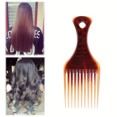 1 Pièce Brosse à Dents Larges Peigne à Fourche Peigne à Insérer Pic à Cheveux Peignes en Plastique pour Cheveux Bouclés Outil de Coiffage pour Femmes Hommes