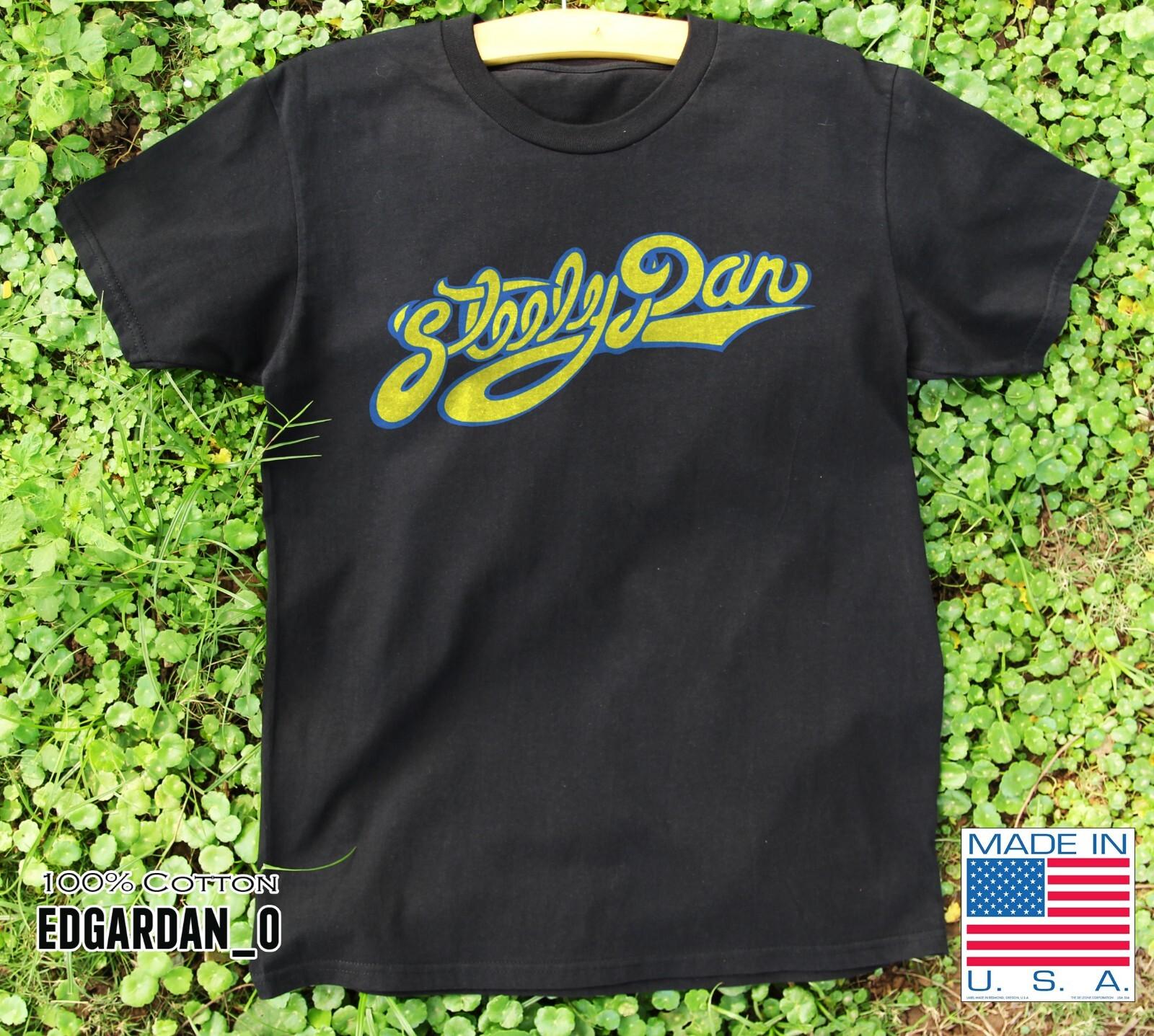 Steely Dan Logo Rock Band Heavy Cotton Black Unisex T-shirt Size S-5XL S