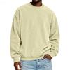 Men's Solid Color Loose Casual Suede Round Neck Sweatshirt