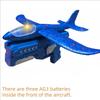 Catapult Foam Plane Gun Fire Outdoor Sports Hand Toss Flying Glider Toy Boys GGirls