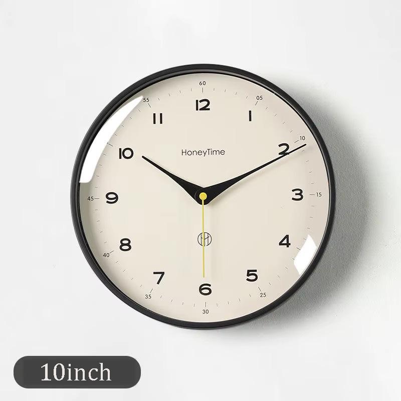 12/10 Inch Silent Wall Clock Non-Ticking Quartz Battery Operated Modern Decorative Clock for Home Bedroom Office Decro