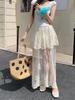 New 2026 Summer Sweet Lace Lolita Skirts Womens Kawai Korean Fashion Skirt Girl Japan Elegant High Waist A-Line Y2k Skirt