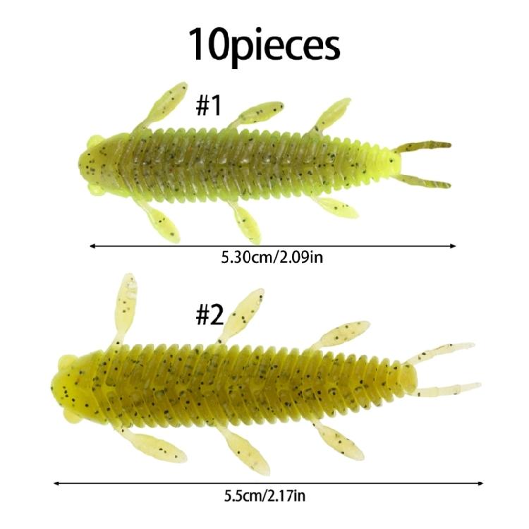 10pack Durability and Flexible Soft Lures Saltwater Paddles Tail Swimbait Fishing Lures Accessories