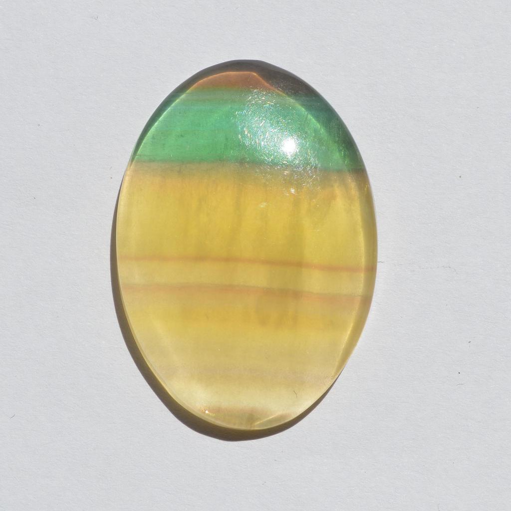 Natural Fluorite Gemstone Cabochon, 70 Cts Fluorite Crystal Oval Shape 40x28 mm