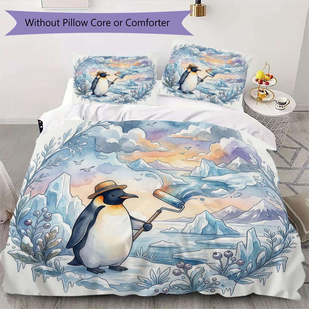 Green Field Soccer Pattern Bedding Uilt Set Uilt Cover Pillowcase Home Decoration Birthday Gift (1 * Duvet Cover + 2 * Pillowcase Without Core)