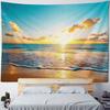 Colorful Sky Beach Sunrise Tapestry - Wall Hanging Bed Blanket Beach Picnic Mat for Home Studio Decoration