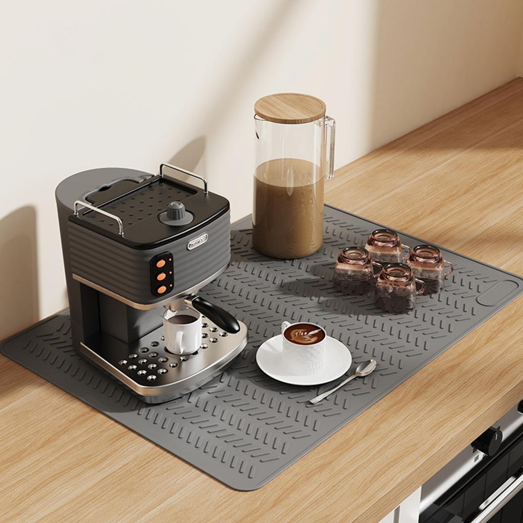 Heatproof Silicone Electric Stove Mat for Glass Top Cooktops Scratch Resistant Dish Drying Pad Waterproof Kitchen Pad