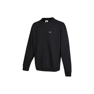 Solid Color Crew Neck Sweatshirt Men Tops Black DX1362-010