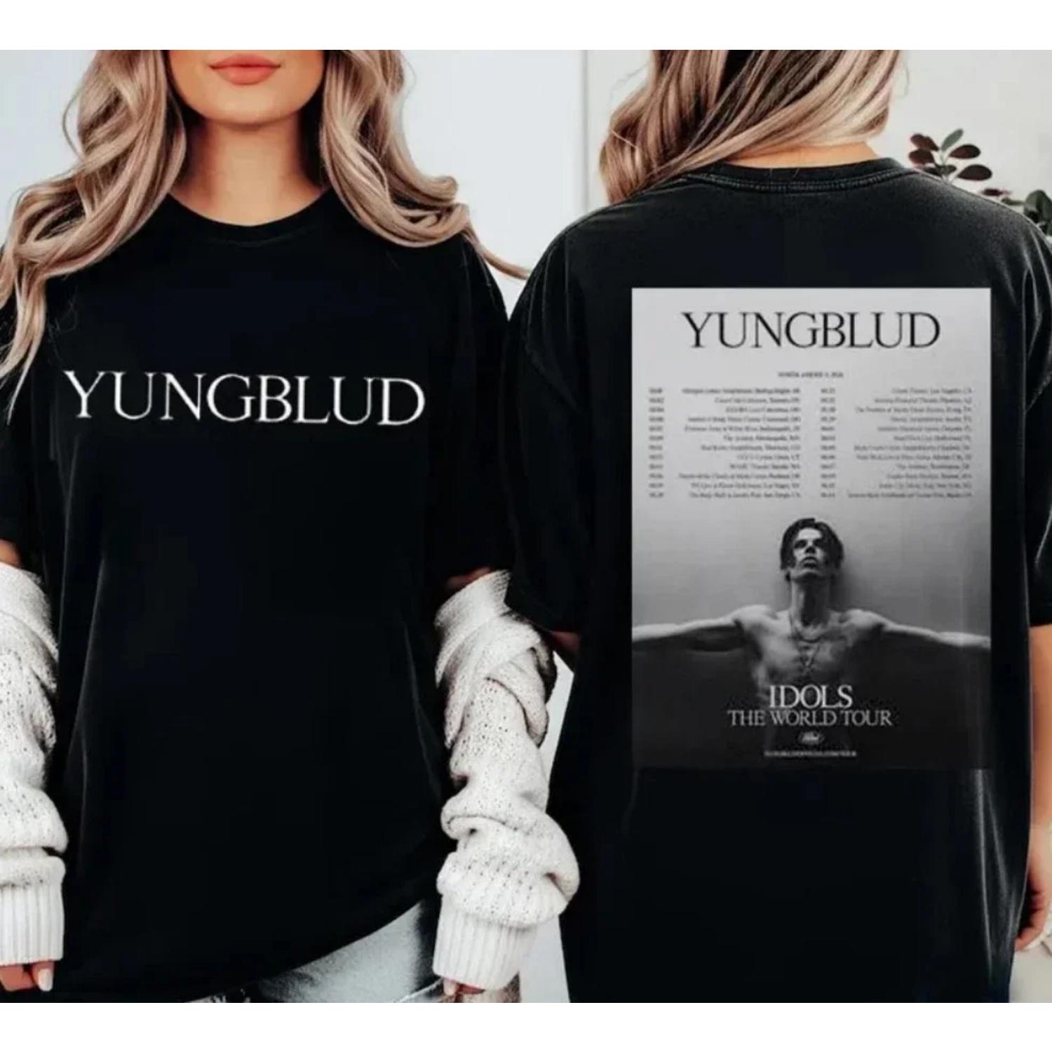 

Yungblud Idols World Tour North America 2026 Schedule Date Double-Sided Shirt Pop Singer Comfortable Breathable Y2k XXXXXL