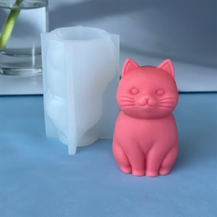 Cats Shaped Candle Molds for Candle Soap Office Desk Decorations, Cats Shaped Silicones Molds