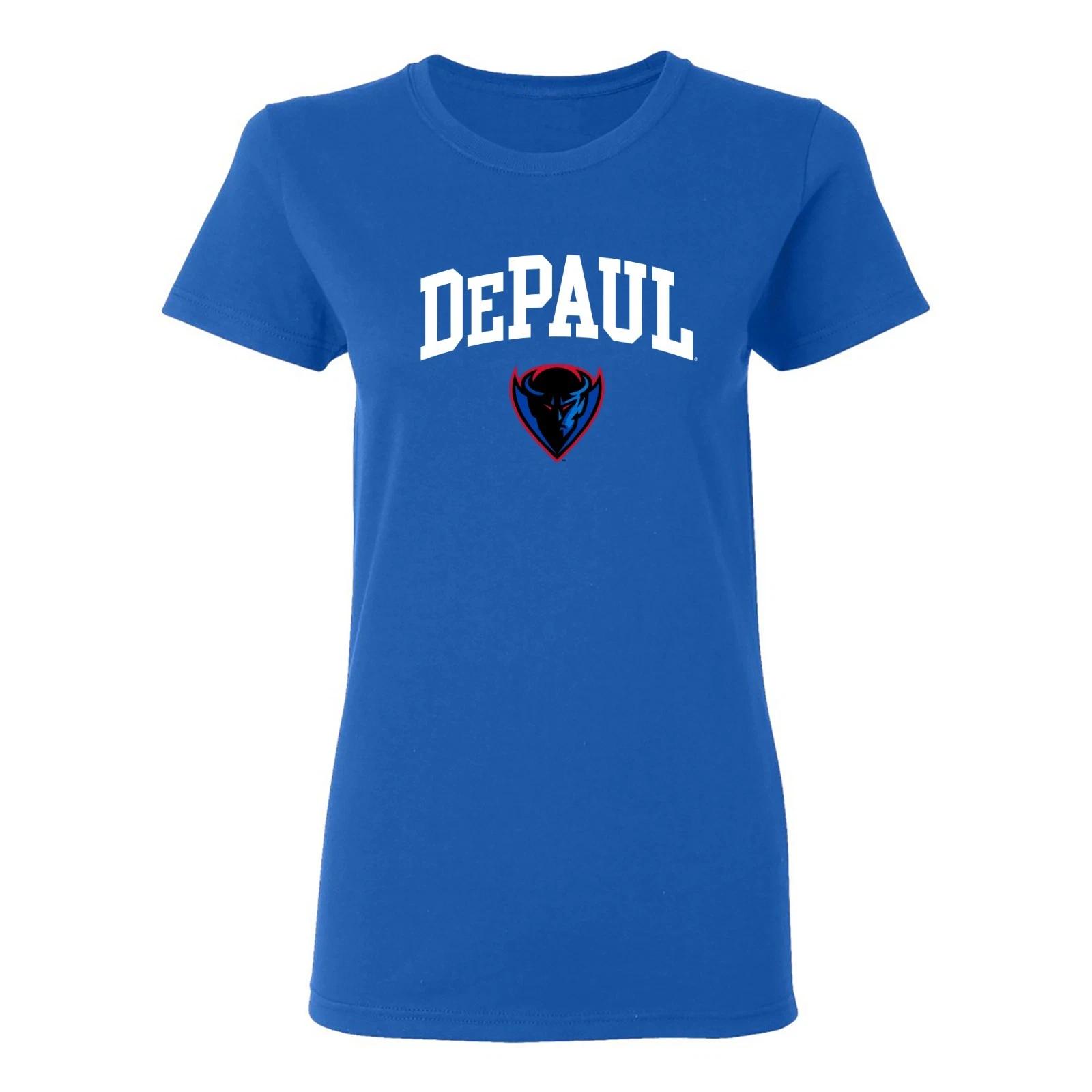 DePaul Arch Logo Womens T-Shirt - Royal S