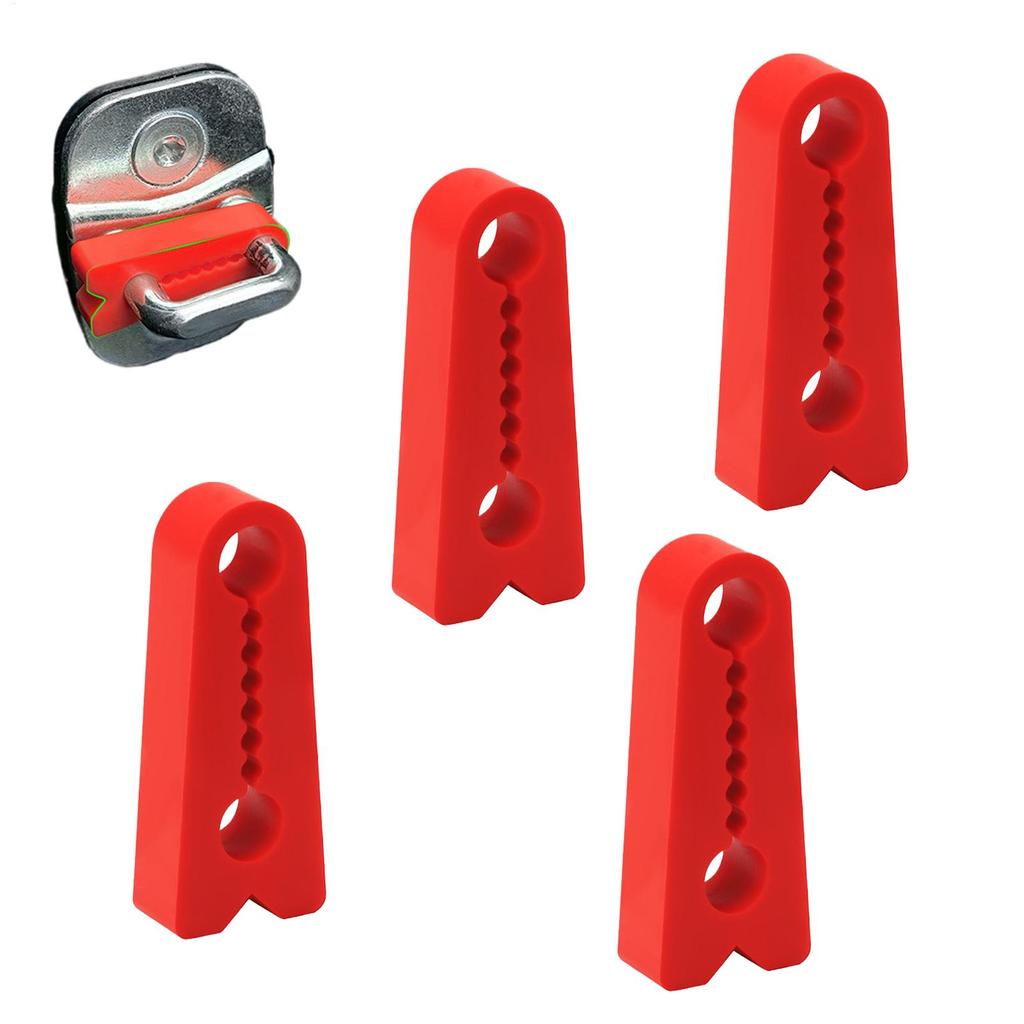 4pcs Car Door Slam Stopper Reduce Noise Secure Fit Silicone Door Latch Protective Cover Buffer Cushion Auto Door Anti-Shock Pad