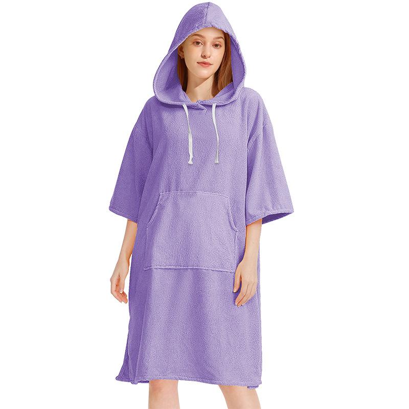 Hooded Beach Changing Quick Dry Robe Swimming Microfiber Poncho Towel Scuba Diving Beach Poncho Bath Towel