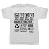Funny Dance Teacher Multitasking Graphic T-shirts Men Women's Fashion Casual Tshirt 100% Cotton Loose Oversized T Shirt