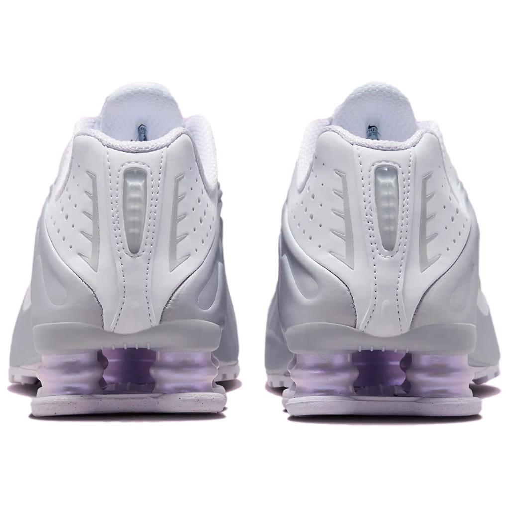 New Nike Shox R4 White Metallic Platinum Barely Grape Women's HF5076-100