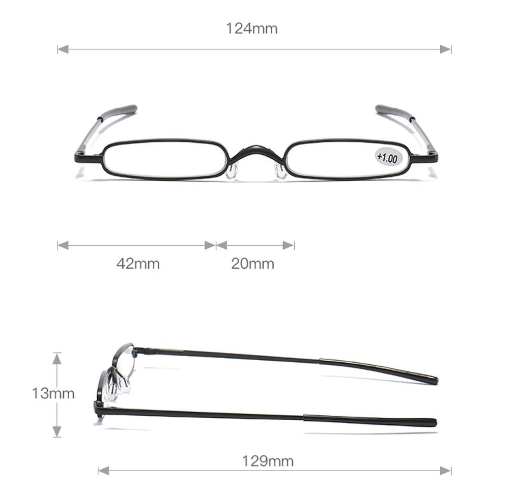 New Design Mini Superthin Reading Glasses Women Men Rectangle Full-Rim Reading Glasses +0.75 +1 +1.25 +1.5 +1.75 +2 +2.25 To +4