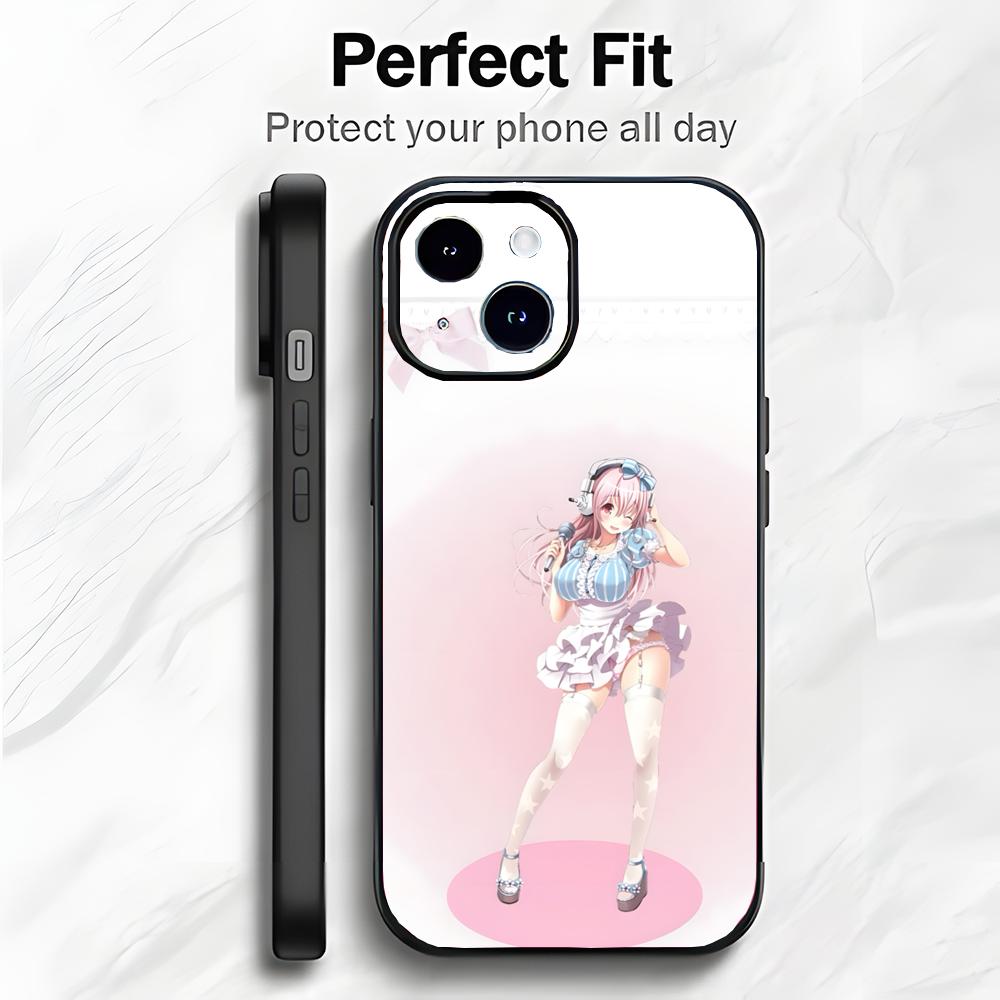 Cute Japanese Anime S-Super Sonico Phone Case Phone Case Soft Packaging Lightweight For iPhone17 16 15 14 13ProMax