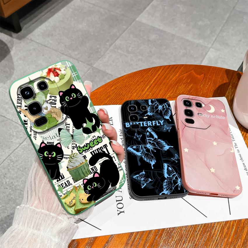 Pro Infinix Note 50 Pro Plus 40 50x Pouzdro na telefon Módní vzory kočky s hvězdnou oblohou Hladký tekutý silikon Vysoce kvalitní nárazuvzdorný kryt Pro kryty Infinix