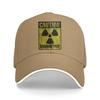 Pure Color Dad Hats Caution Radioactive Sign With Radiation Symbol Unisexs Hat Sun Visor Baseball Caps Radiation Symbol Peaked Cap