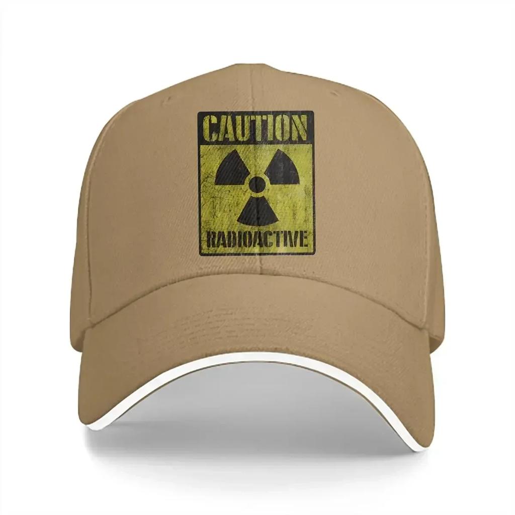 Pure Color Dad Hats Caution Radioactive Sign With Radiation Symbol Unisexs Hat Sun Visor Baseball Caps Radiation Symbol Peaked Cap
