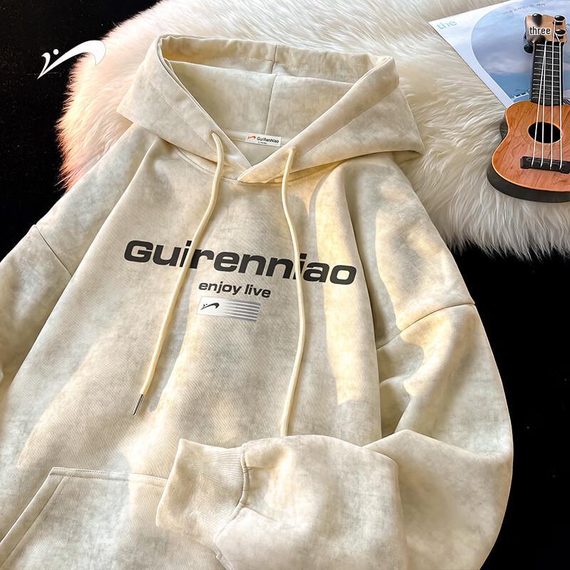 Guirenniao Men's Heavyweight Hooded Sweatshirt