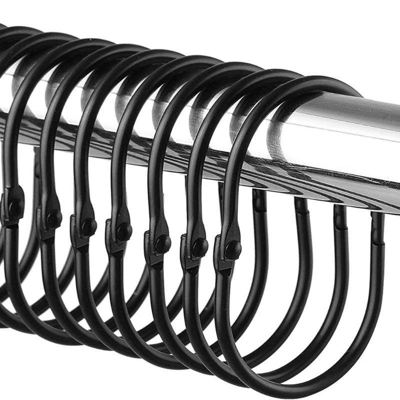 Pack of 20 Metal Shower Curtain Clip Simple Metal Shower Curtain Hook Metal Shower Attachments Hangings Rings