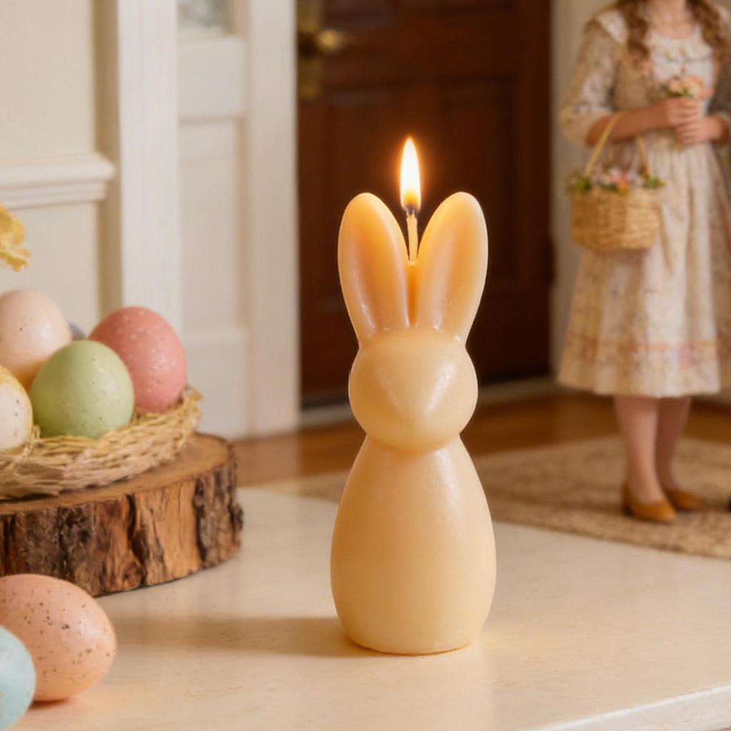 Easter Rabbit Shape Silicone Candle Mold Easy Release DIY Craft Mould for Resin Soap Wax Cake Chocolate Plaster Making