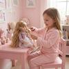 Lifelike 22 Inch Reborn Baby Girl Dolls Betty Full Silicone Body Simulation Doll Realistic Curvy Long Hair Rebirth Dolls for Children Holiday Gifts