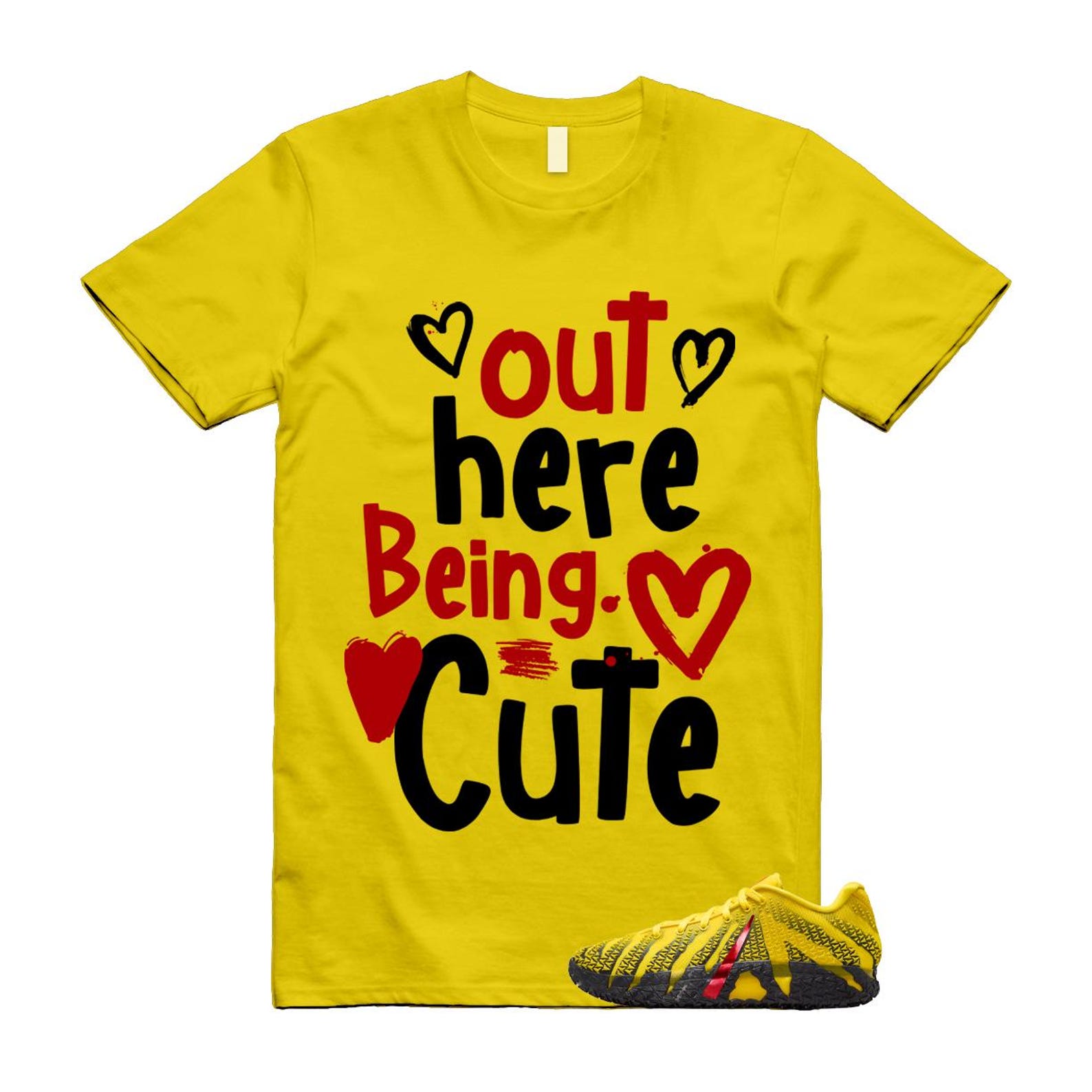 Ja 3 Let Me Be Ja Tour Yellow University Red Black T Shirt Match C2 S