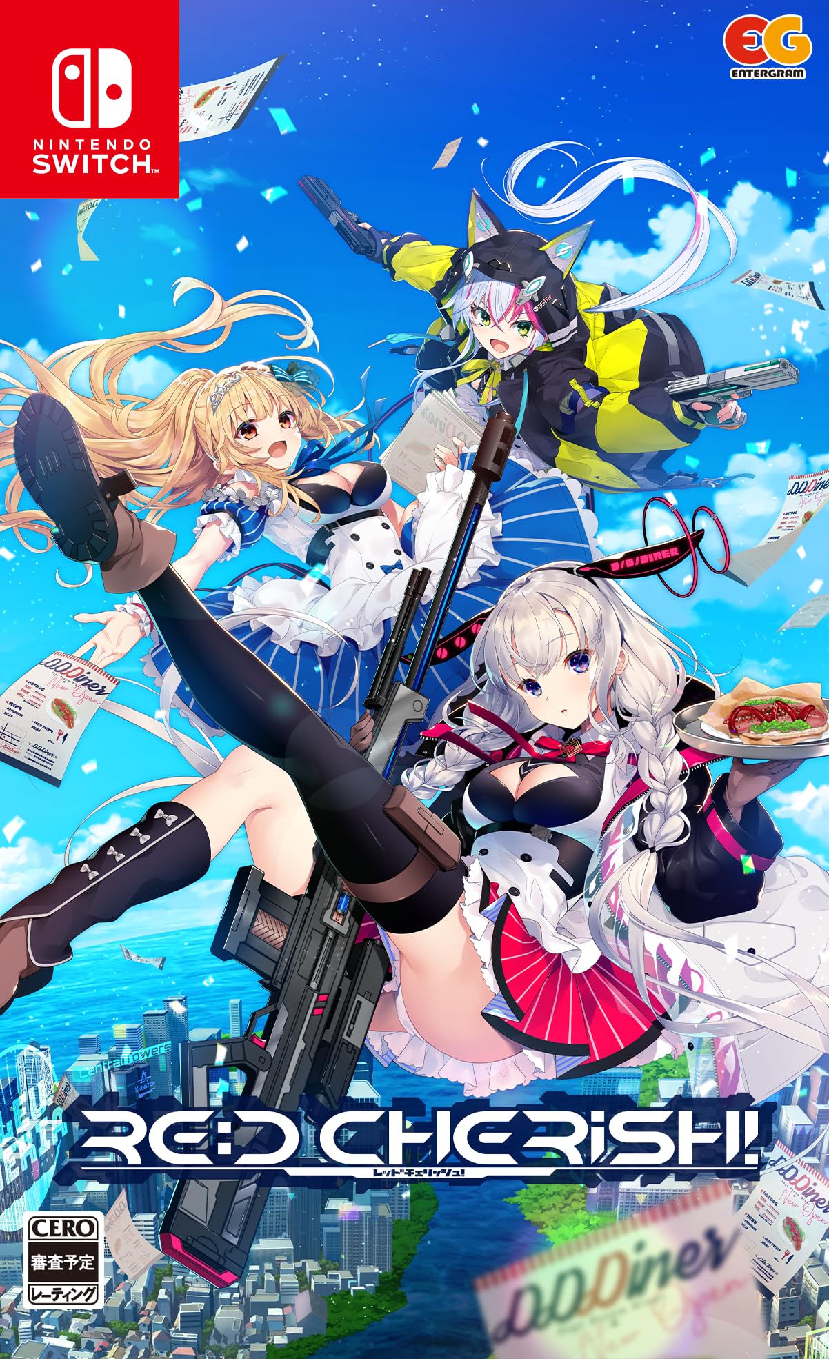 Включена прозрачная открытка RED Cherish! (Красный Чериш) -переключатель