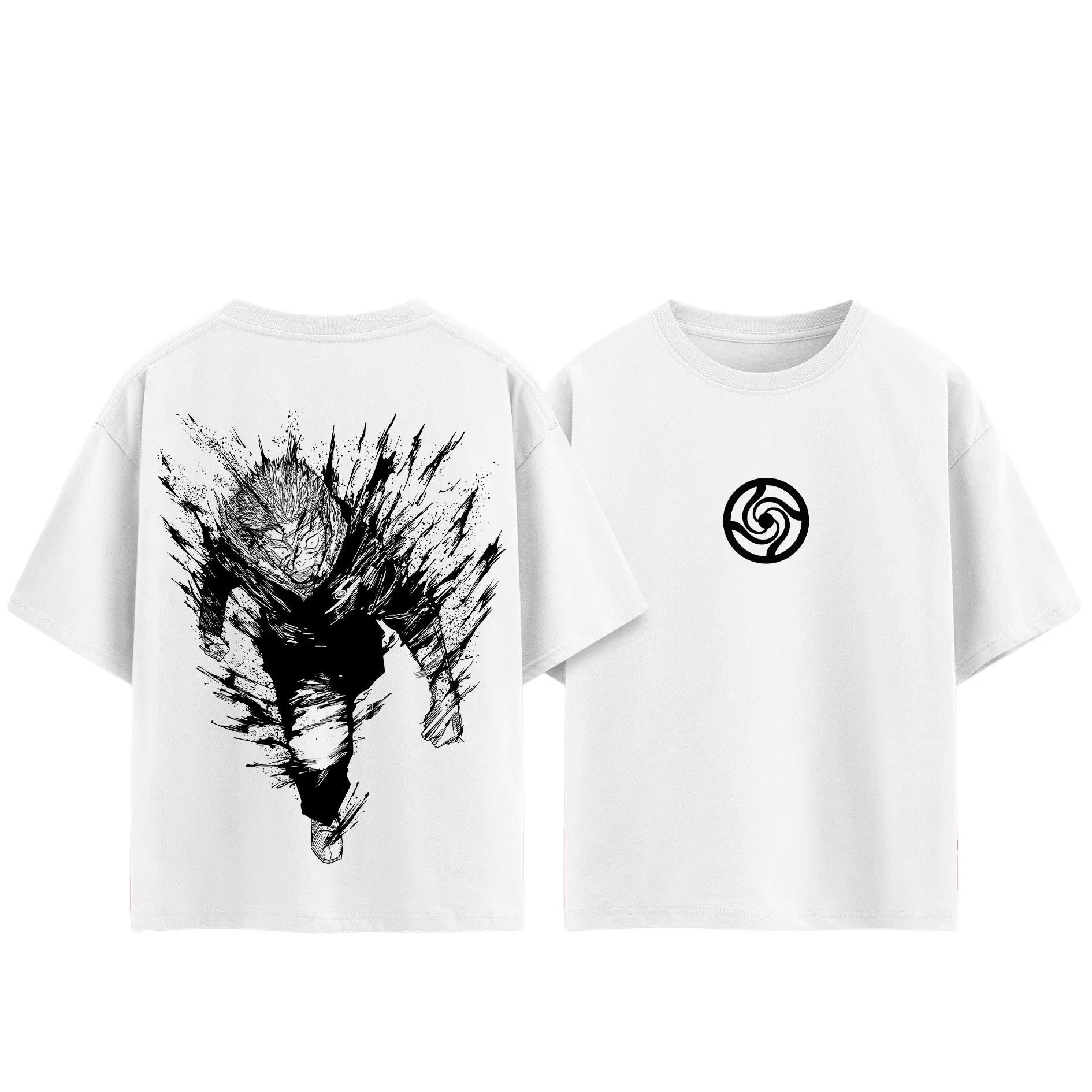 Anime Jujutsu Kaisen Yuji Itadori Unisex Summer Outfit, Fashion Breathable Short Sleeve Tops for Anime Fans T-shirt 4XL