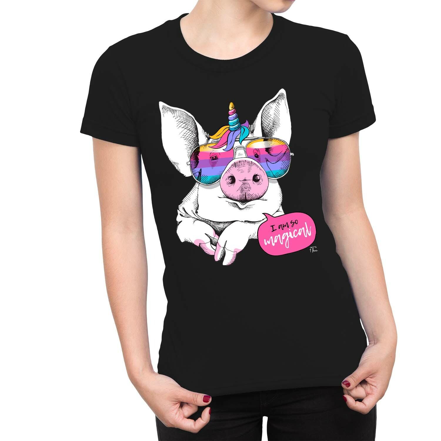 1Tee Womens I am so Magical Pig Unicorn T-Shirt XXXL