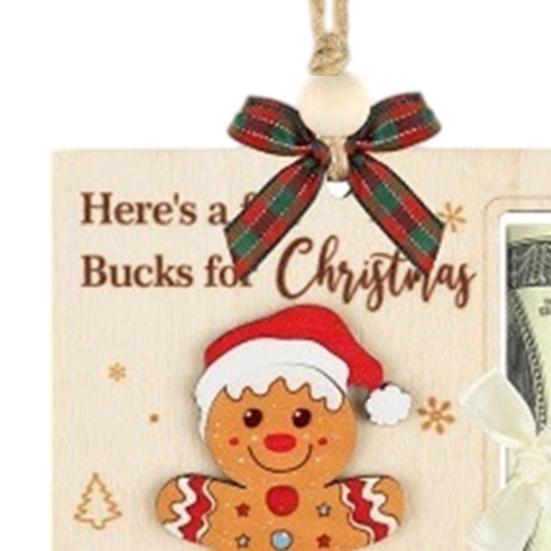1/6Pcs Christmas Wallet Pendant Snowman Xmas Tree Gift Box Deer Pattern Pendant Striking Atmosphere