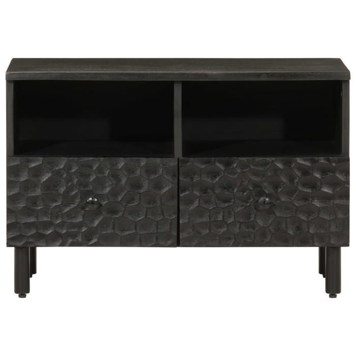 VidaXL TV Stand, Television Cabinet with Legs, TV Unit with Storage Living Room, Modern, Black Wood 356820