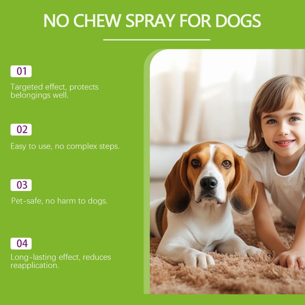 Lo Spray Ferma il Masticare E lo Spray Anti-masticazione per Cani Protegge i Mobili Senza Irritazione 100ML