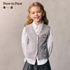 PawinPaw Girls' Anti-Static Cartoon Bear Knitted Vest Sweater