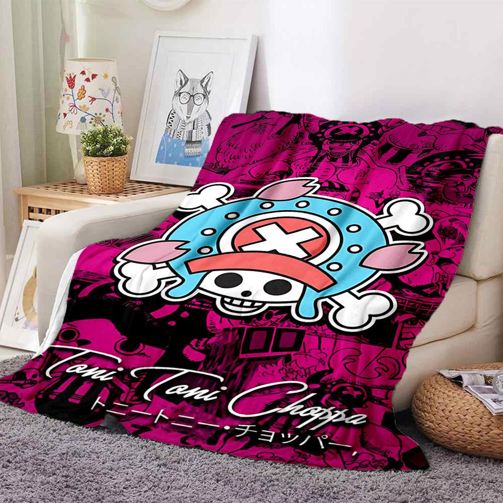 1 Stück ONE PIECE Toni Chopper Flanelldecke, Weich Hautfreundlich mit Digitaldruck, Verschiedene Größen erhältlich für Familie, Freunde, Geburtstag